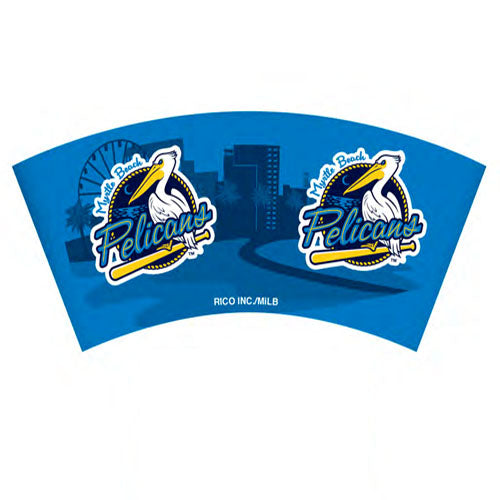 Myrtle Beach Pelicans Rico Industries Primary Logo Fully Sublimated 2oz Shot Glass