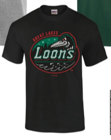 Great Lakes Loons Black Primary Tee - Youth