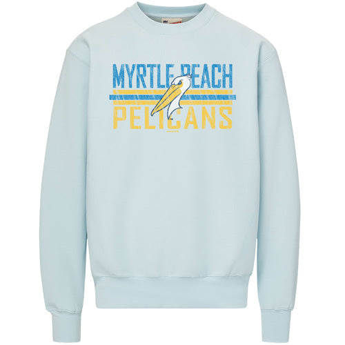 Myrtle Beach Pelicans MV Sport Arctic Blue Pro Weave Crew Neck