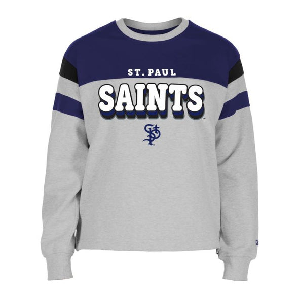 Saints New Era Women's Puff Paint Crew Neck Sweatshirt