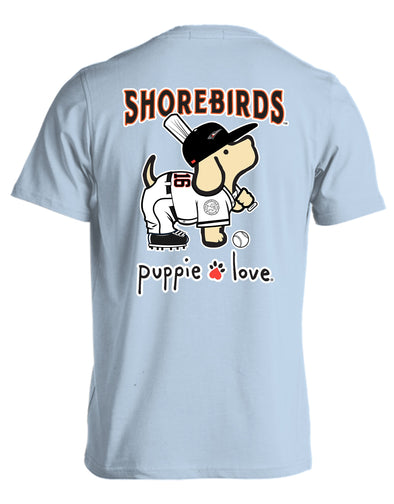 Delmarva Shorebirds Puppie Love Light Blue Tee