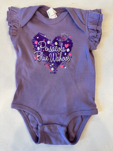 Pensacola Blue Wahoos Purple Onesie