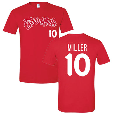 Aiden Miller Adult Red Home Player Jersey Tee