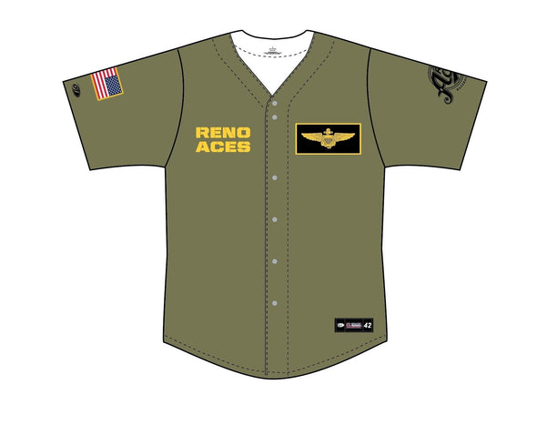Military Appreciation Night Reno Aces Replica on field jerseys