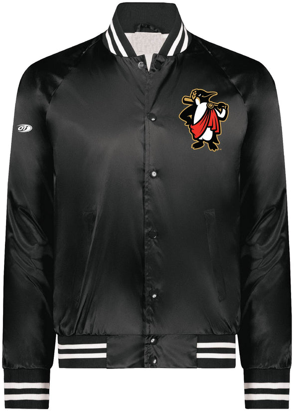 Rome Emperors Satin Black Bomber Jacket