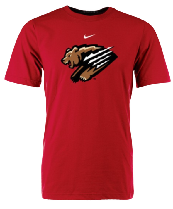 Red Nike Primary Logo Tee