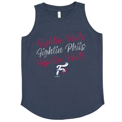 Bimmridder Womens Fightin Phils Denim Relaxed Tank Top