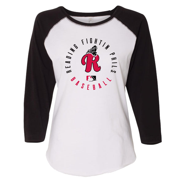 Bimmridder White and black 3/4 Sleeve R Train women's Tee