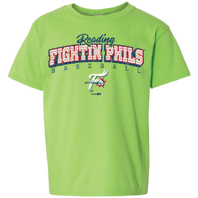 Youth Lime Green Fightins Soft Style Tee