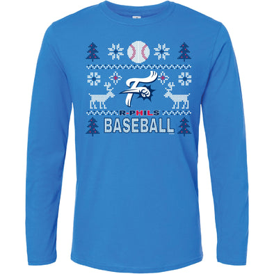 Bimmridder R-Phils Ugly Sweater Holiday Royal Long Sleeve