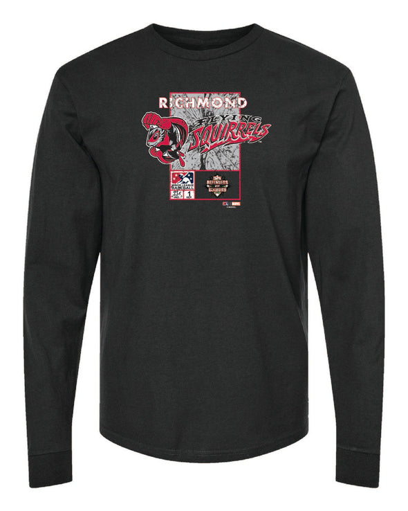 Richmond Flying Squirrels Marvel’s Defenders of the Diamond Ticket LS Tee