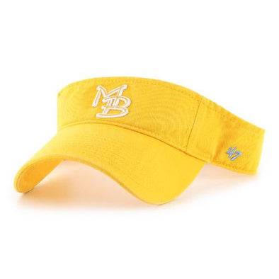 Myrtle Beach Pelicans 47 Brand Yellow Raised Garment Washed Game Visor