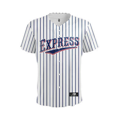 Round Rock Express Customized Sim-Stitch Home Pinstriped Jersey