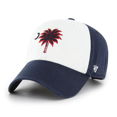 MYRTLE BEACH PELICANS 47 BRAND RED WHITE BLUE PALMETTO STATE CLEAN UP CAP