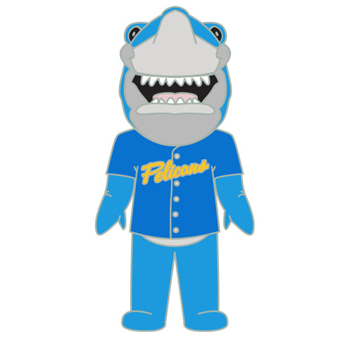 Myrtle Beach Pelicans Pro Specialties Group Rally Shark-Mascot Lapel Pin