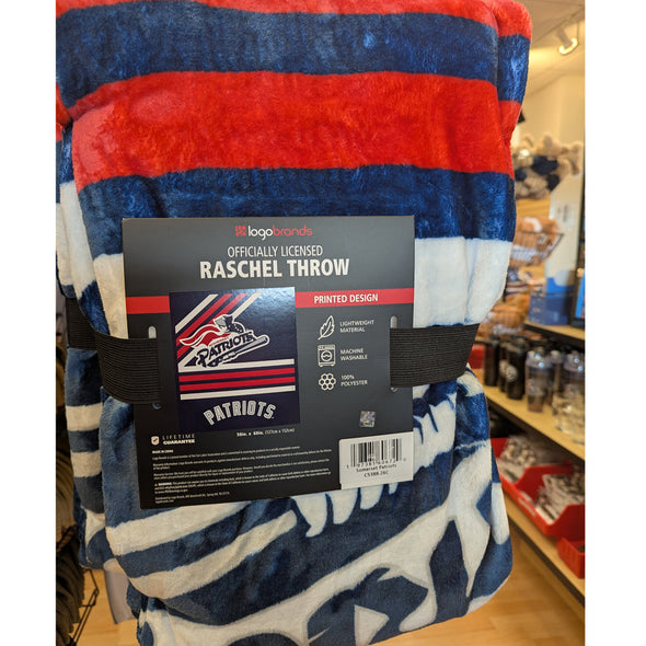 Somerset Patriots 50" X 60" Raschel Throw Premium Blanket