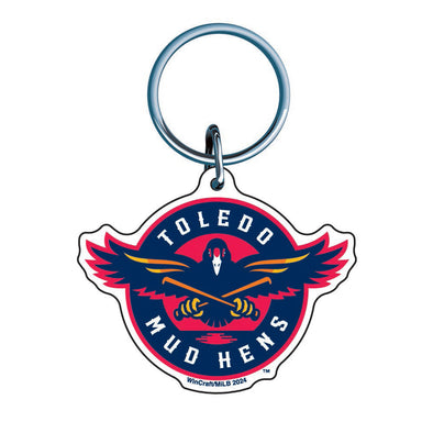 Toledo Mud Hens Round Real Hen Keychain