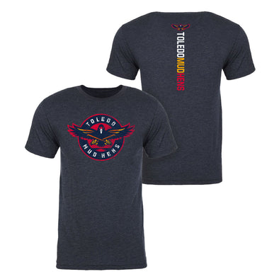 Toledo Mud Hens Real Bird Round Logo Razorback T-shirt