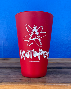 Albuquerque Isotopes Drinkware-Red Silicone Pint