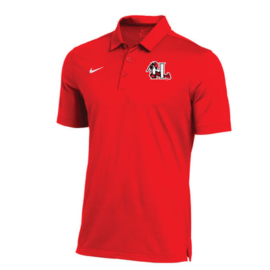 Hickory Crawdads Nike Red H Logo Mens Polo