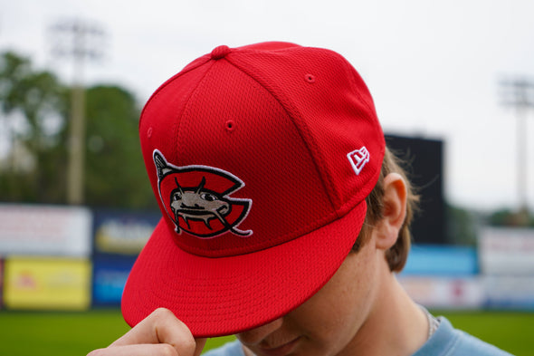 Carolina Mudcats All Red New Era 5950 BP Cap