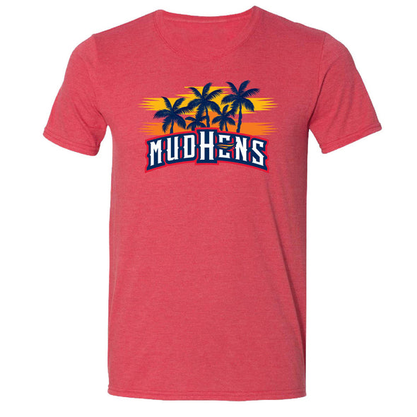 Toledo Mud Hens Red Palm Trees T