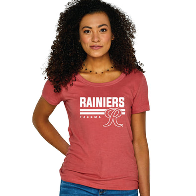 Tacoma Rainiers Soft As A Grape Women's Red Crew Neck Tee