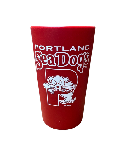 Portland Sea Dogs Wincraft Silicone 16 OZ Team Color Pint Glass