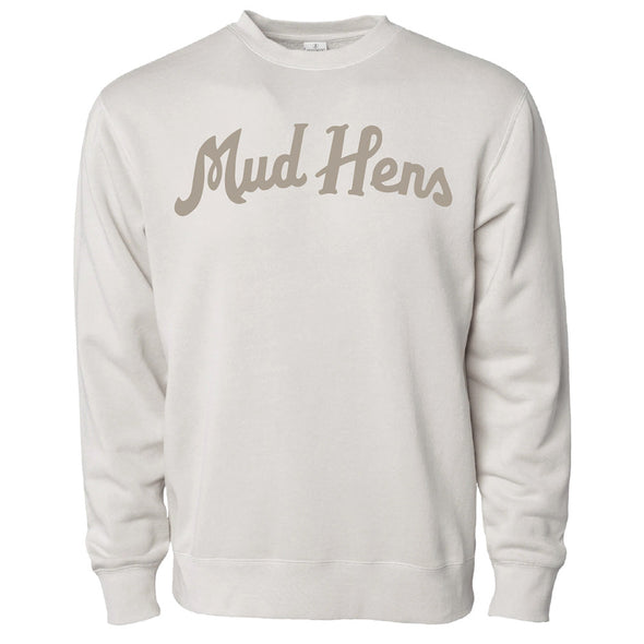 Toledo Mud Hens Retro Script Ivory Crewneck Sweatshirt