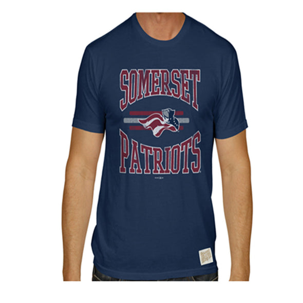 Somerset Patriots Mens Vintage Primary Slub Soft Style Tee