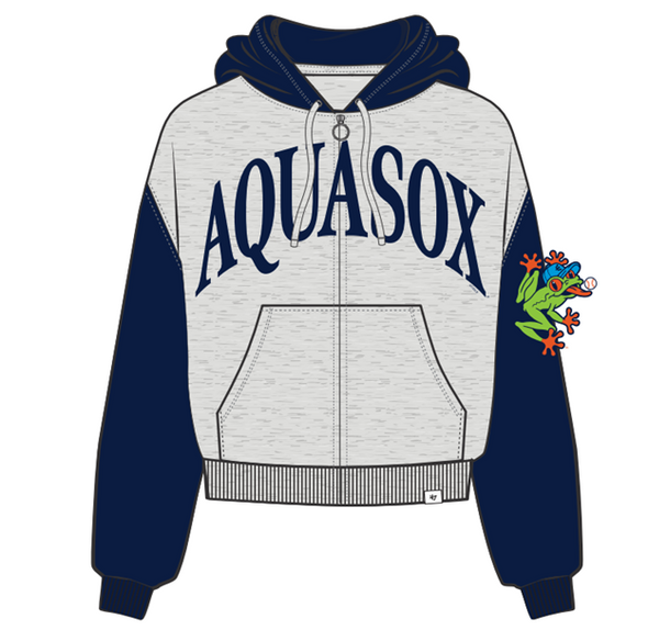 Everett AquaSox Ladies Grey Ripley Color Full Zip