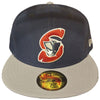 Somerset Patriots New Era 59FIFTY Road Navy Gray Fitted Cap