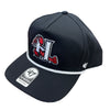 Hickory Crawdads '47 Black Rope Hitch Adjustable Cap