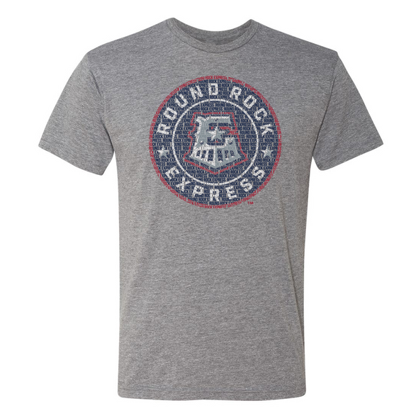 Round Rock Express 108 Stitches Spelled Out Tee