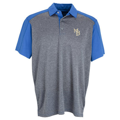 Myrtle Beach Pelicans Vantage Apparel Royal & Charcoal Two Tone Game Polo