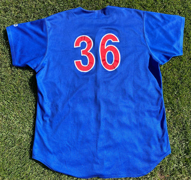 Men's Iowa Cubs Game Worn Royal Jersey #36