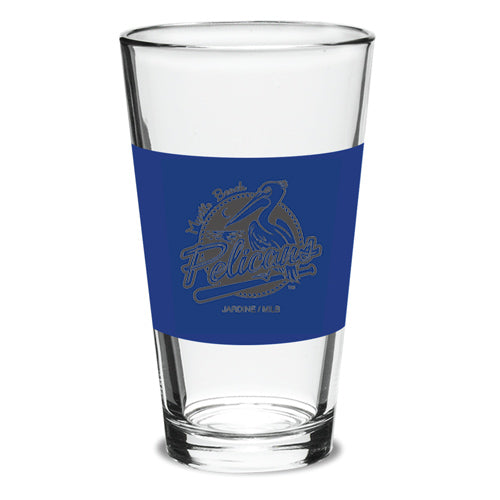 Myrtle Beach Pelicans Jardine Royal Blue Primary Pint Glass