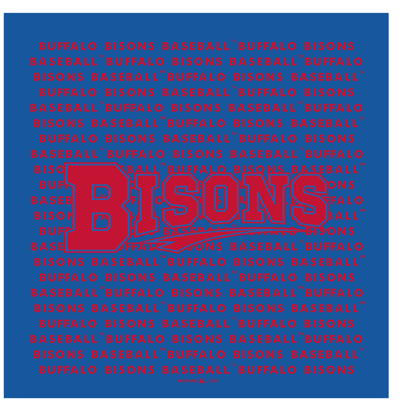 Buffalo Bisons Royal Repeat Wordmark Tee