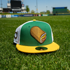 Omaha Storm Chasers 2025 Runzas New Era 59FIFTY White/Green/Yellow Cap
