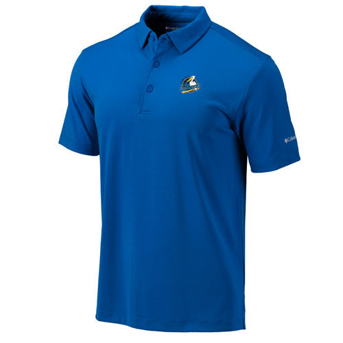 MYRTLE BEACH PELICANS COLUMBIA SPORTSWEAR SAPPHIRE BLUE PRIMARY DRIVE POLO