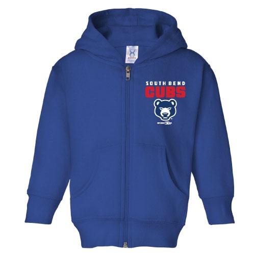 South Bend Cubs Toddler Full Zip Hood Royal