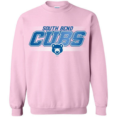 South Bend Cubs Women's Pink Crew Neck Sweatshirt