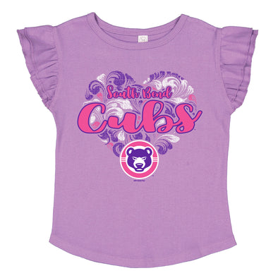 South Bend Cubs Girls Fly Leaf Tee