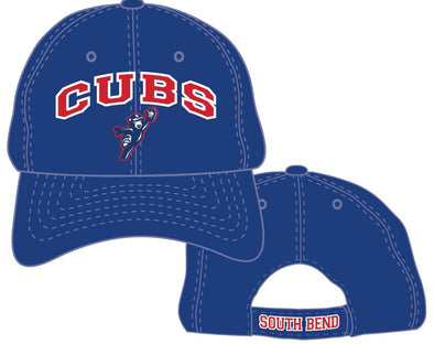 South Bend Cubs Adult Catching Cub Adjustable Cap Royal