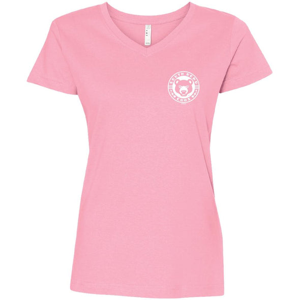 South Bend Cubs Women's V-Neck Pink T-Shirt