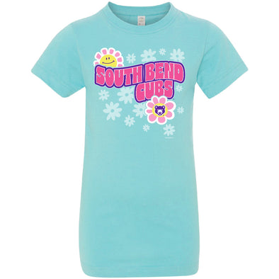 South Bend Cubs Youth Girls Flower T-shirt