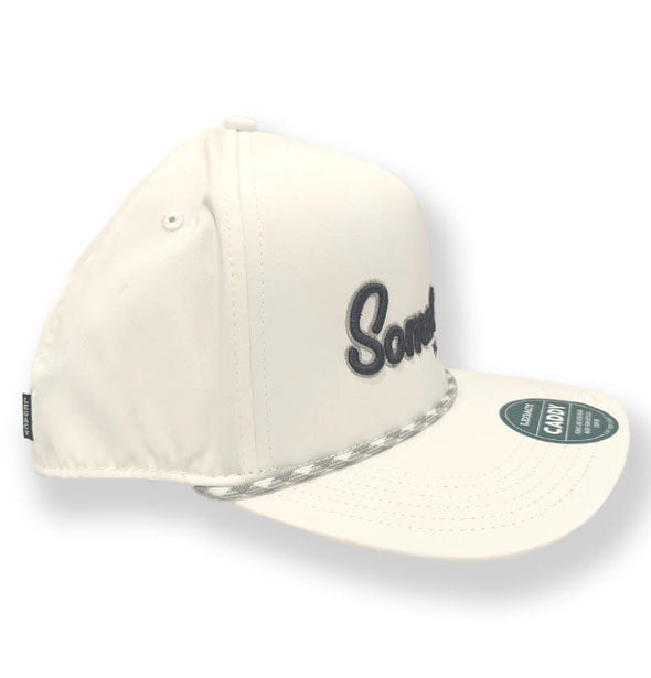 Somerset Patriots L2 Caddy Lightweight Performance Adjustable White Golf Snap Back Cap