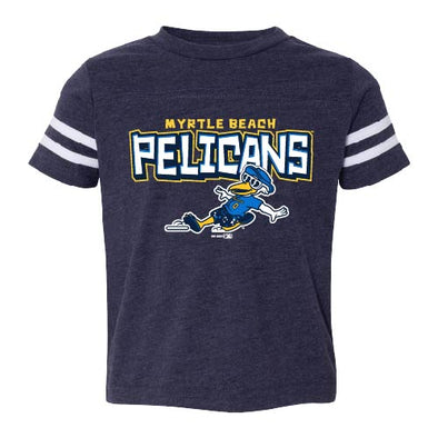 MYRTLE BEACH PELICANS BIMM RIDDER TODDLER VINTAGE NAVY SLAT TEE