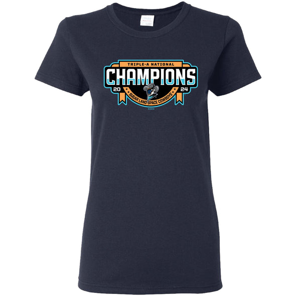 Sugar Land Space Cowboys Women's Tee NATIONAL CHAMPS 2024