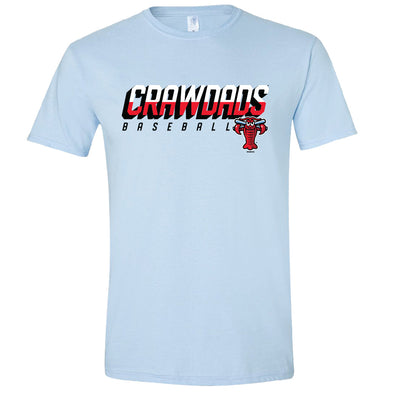 Hickory Crawdads Sombrero Blue Softsyle Tee